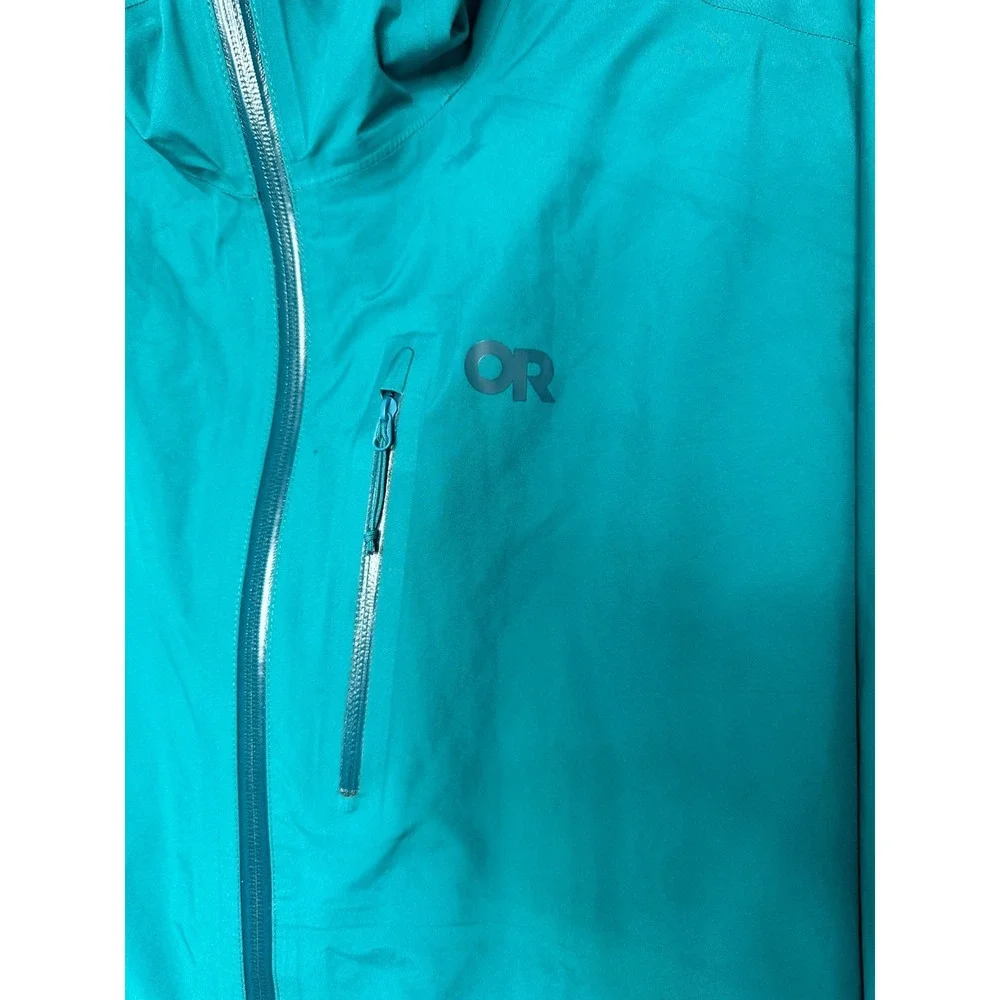 Outdoor Research Aspire II Rain Jacket Size 3X Hooded Colorblock Gore-Tex - Picture 6 of 13